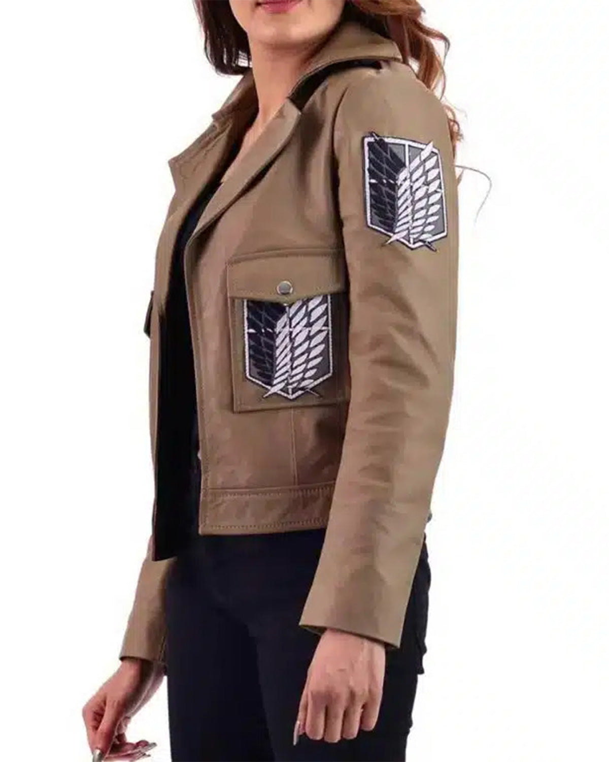 MotorCycleJackets Attack On Titan Survey Corps Women Leather Jacket