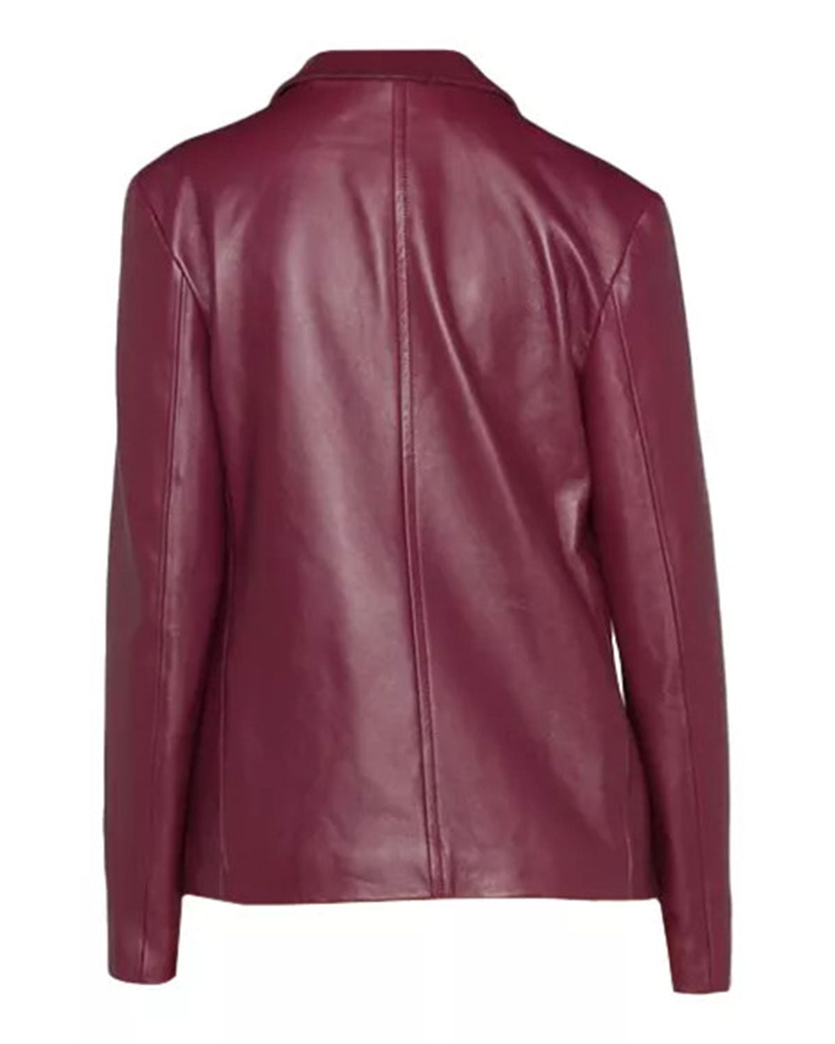 MotorCycleJackets Maroon Leather Jacket Womens