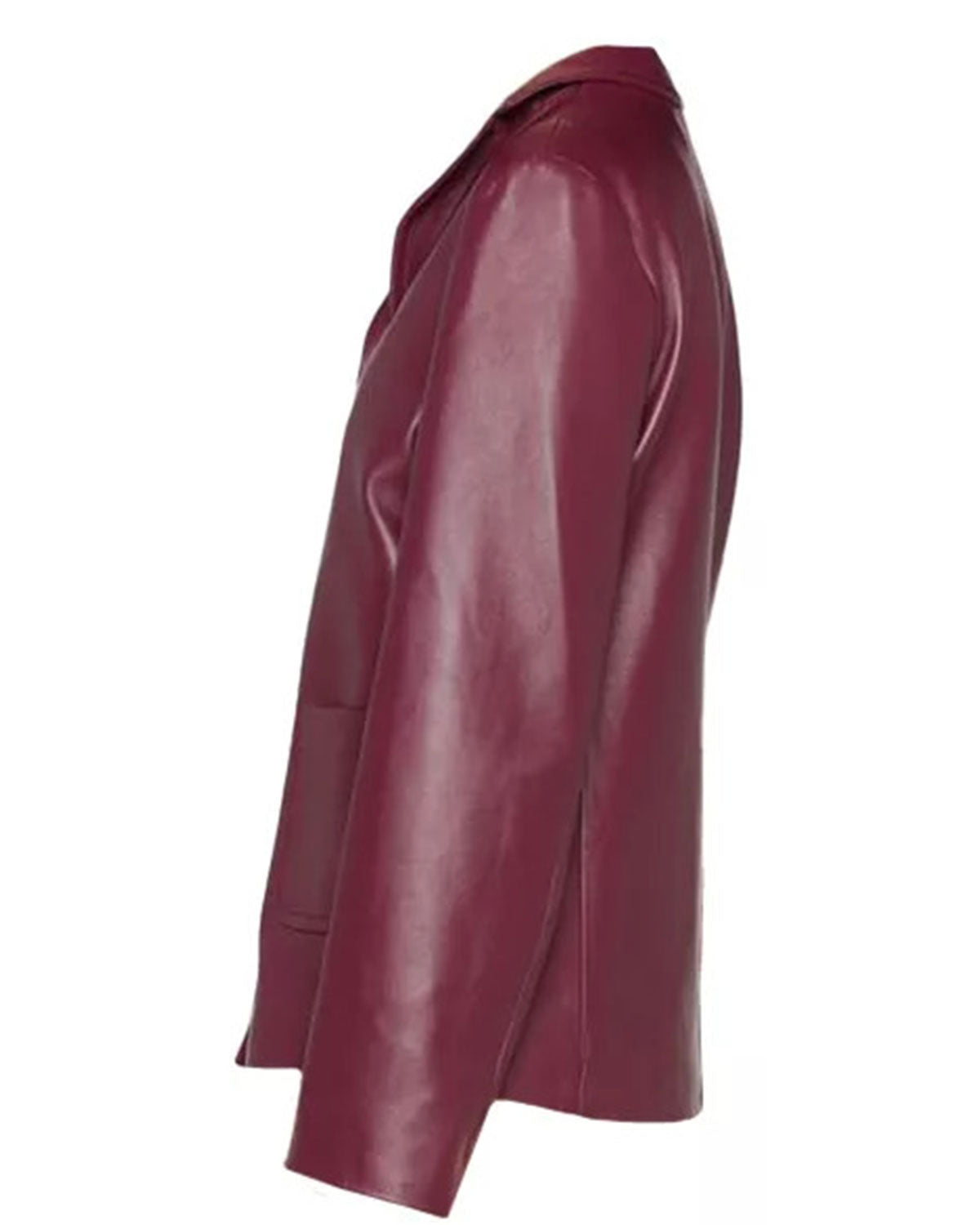 MotorCycleJackets Maroon Leather Jacket Womens