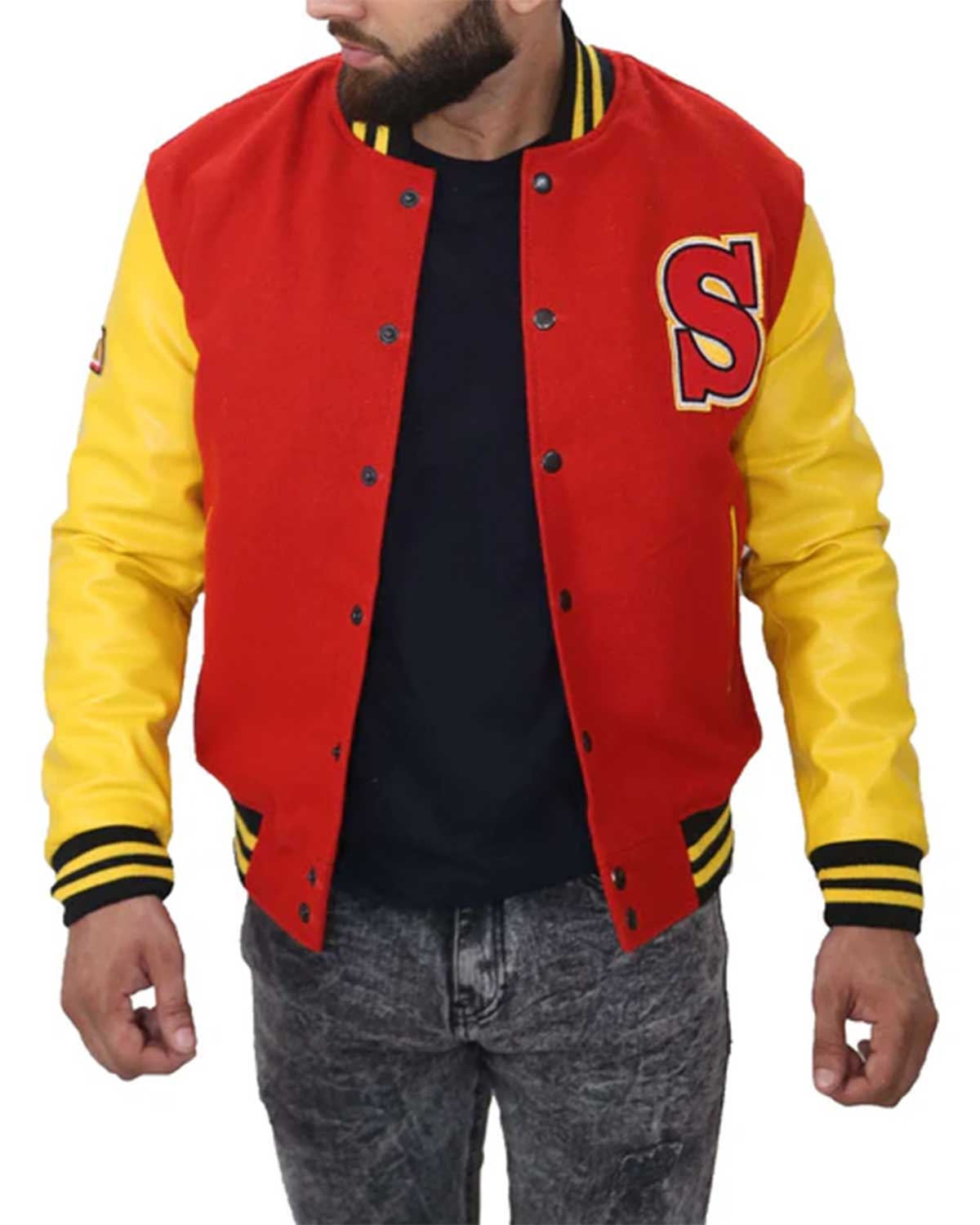 MotorCycleJackets Crows Smallville Tom Welling Varsity Letterman Jacket