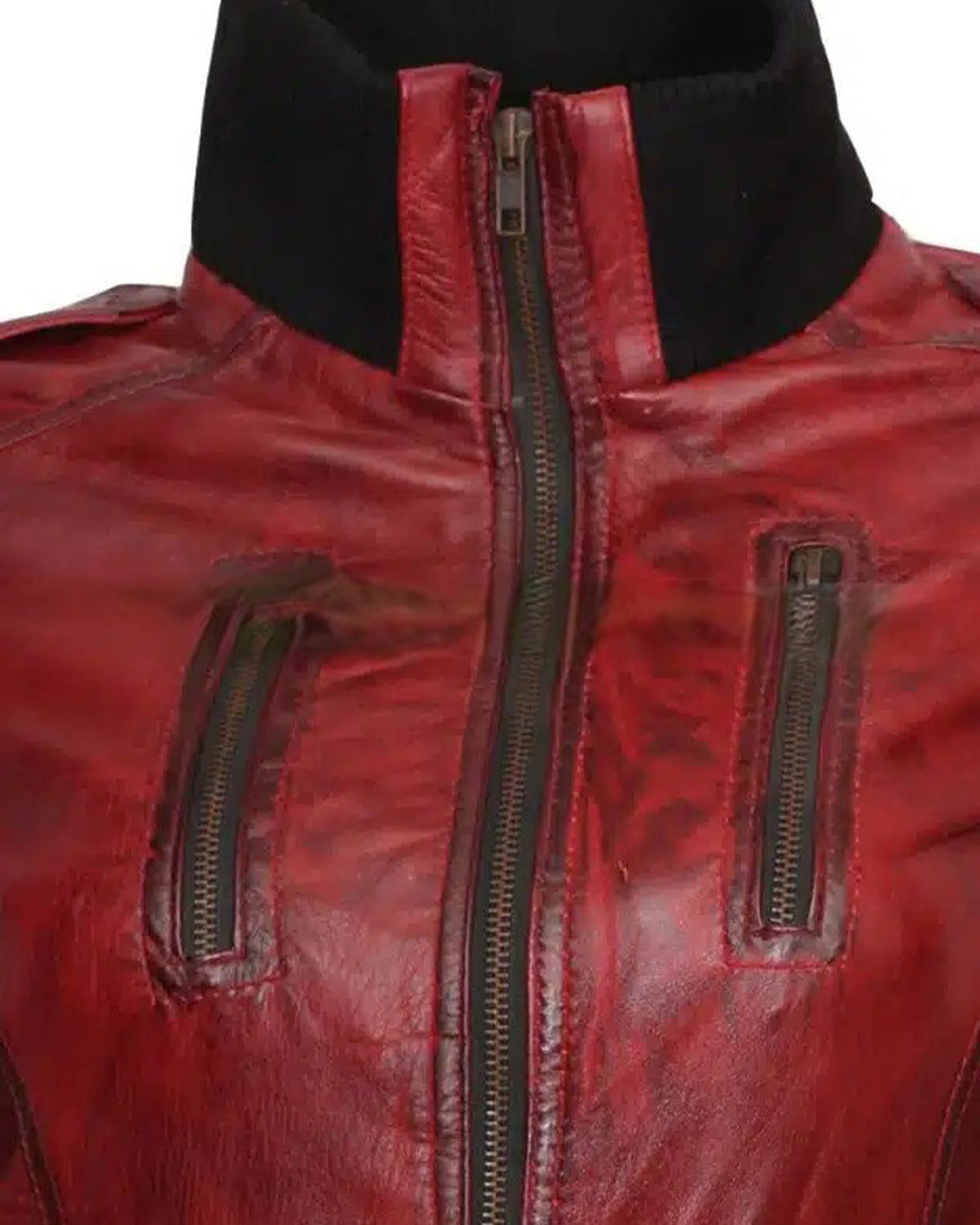 MotorCycleJackets Designer Waxed Women Motorbike Leather Jacket