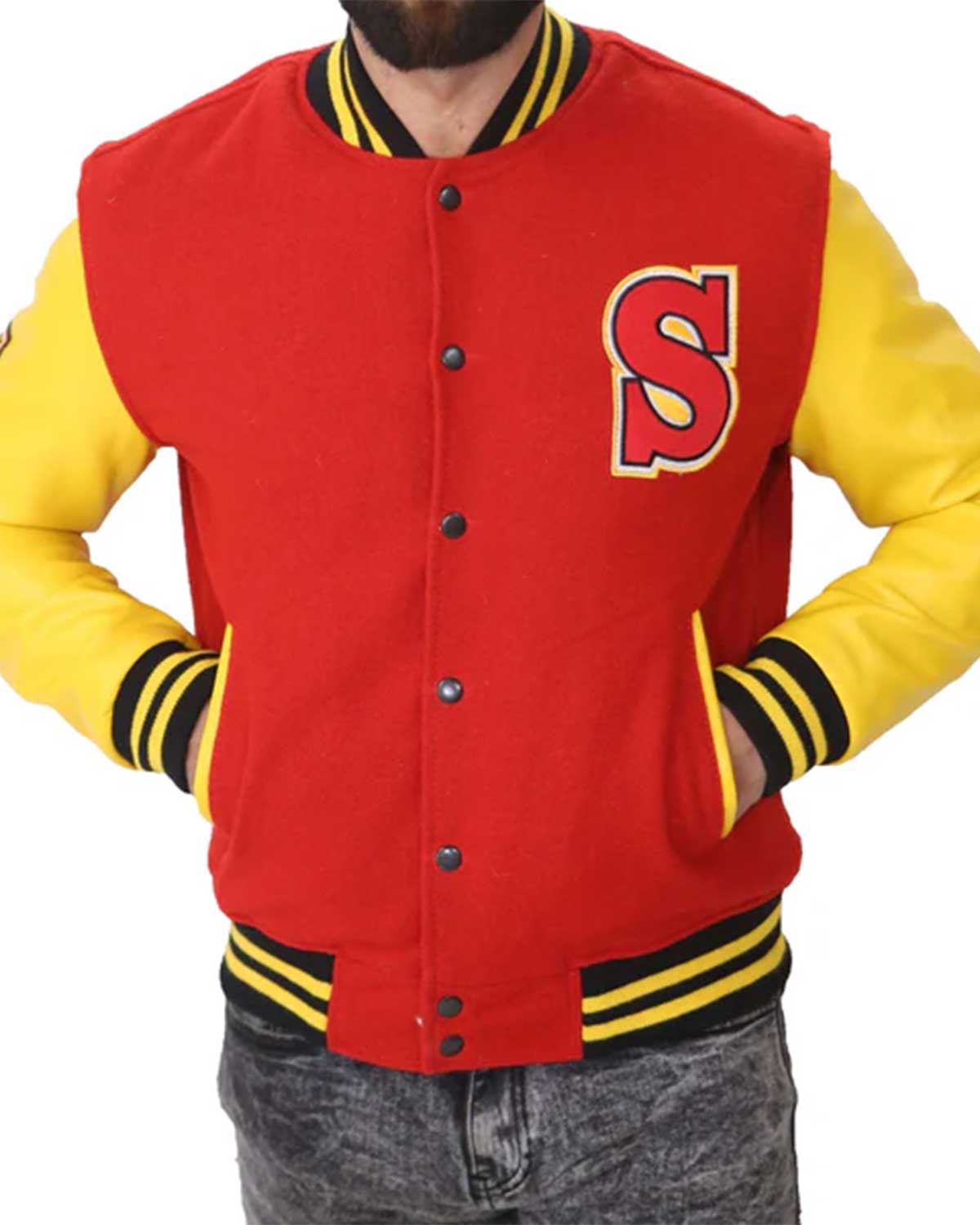 MotorCycleJackets Crows Smallville Tom Welling Varsity Letterman Jacket