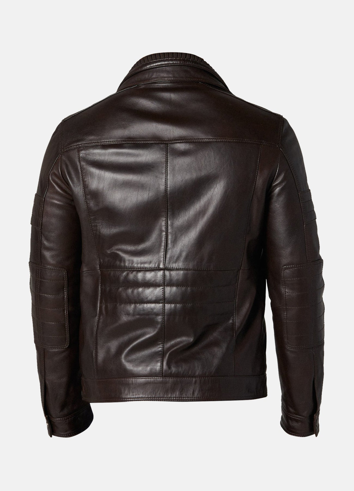 Mens Dark Brown Bomber Leather Jacket