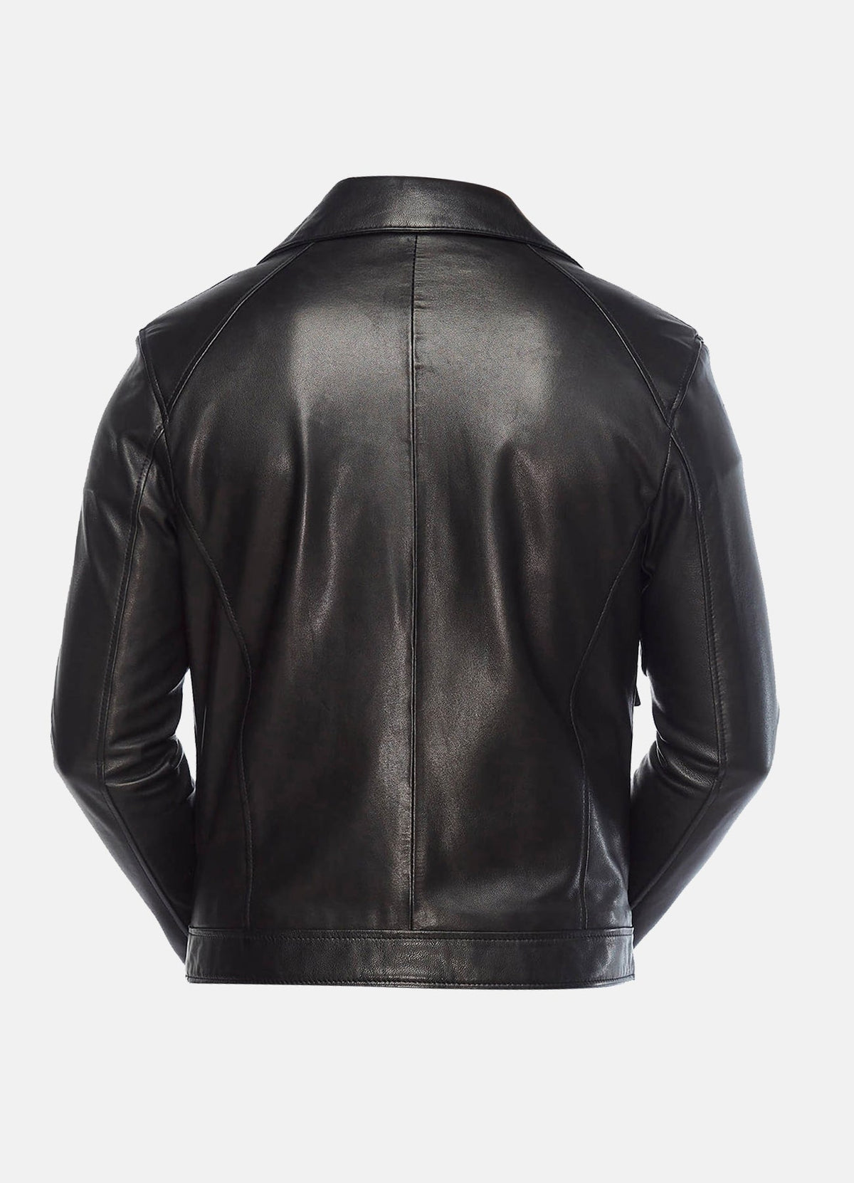 Mens Midnight Black Biker Leather Jacket