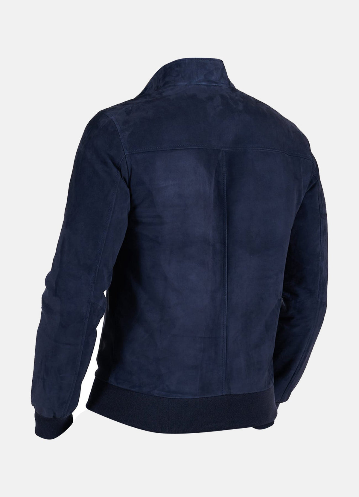 Mens Midnight Blue Suede Leather Jacket