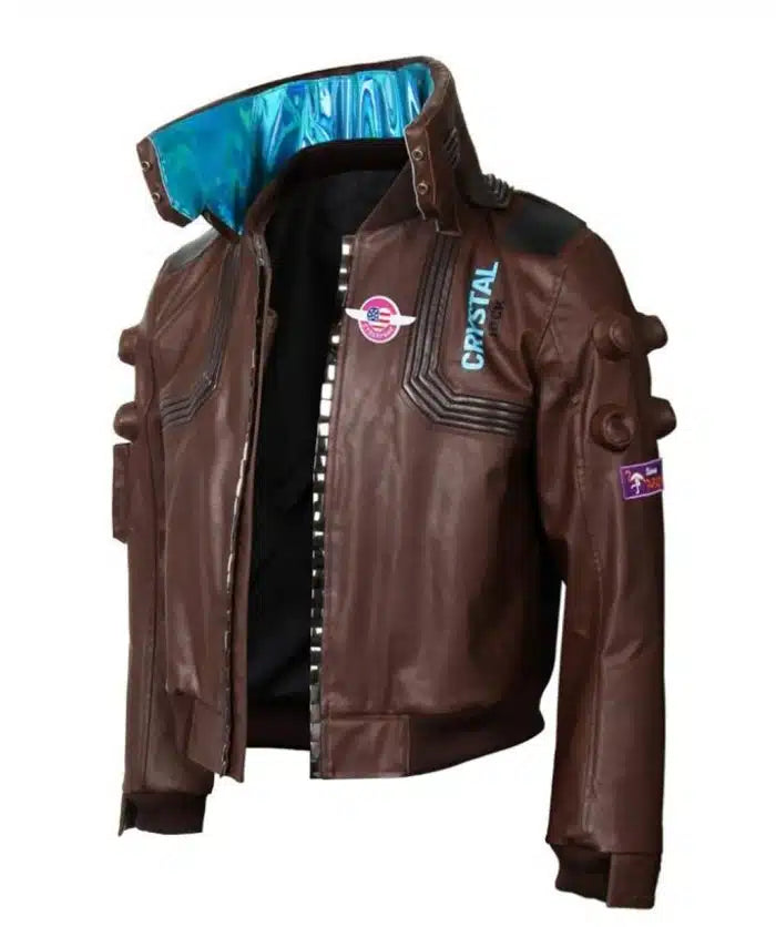 MotorCycleJackets Cyberpunk 2077 Samurai Brown Leather Jacket