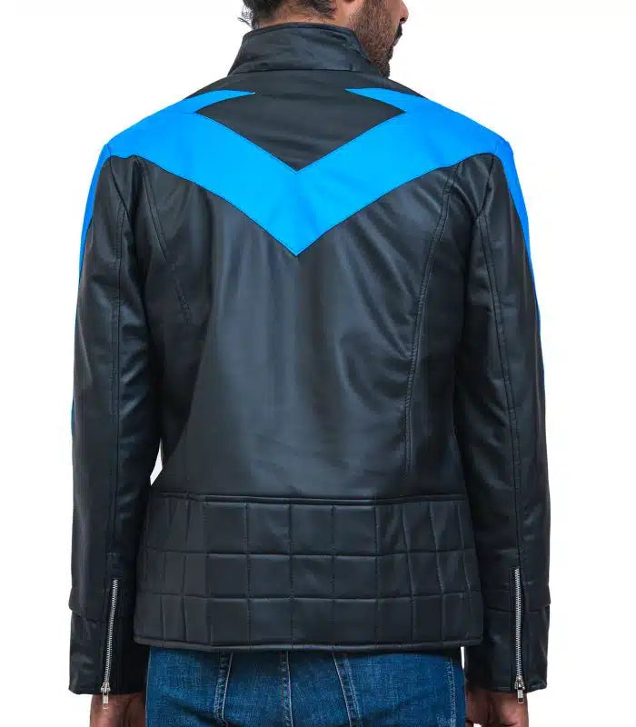 Motor Cycle Jackets Black Night The Wing Mens Faux Leather Jacket