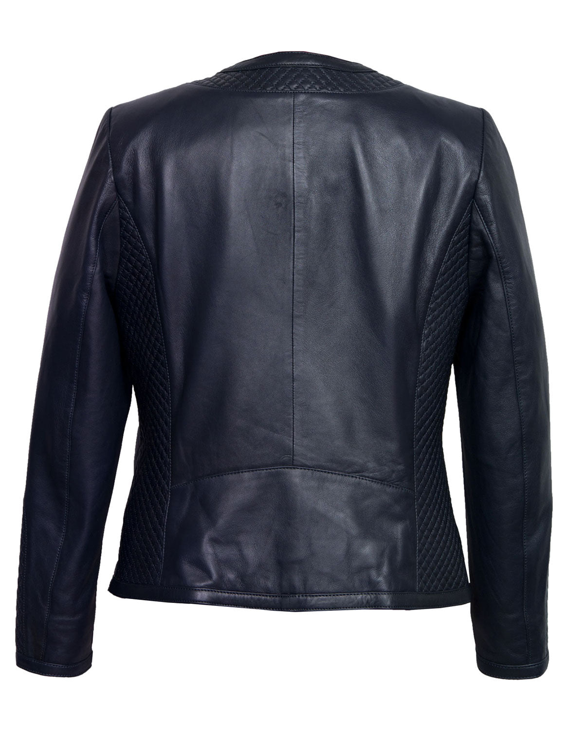 MotorCycleJackets Women’s Navy Quilted Leather Jacket