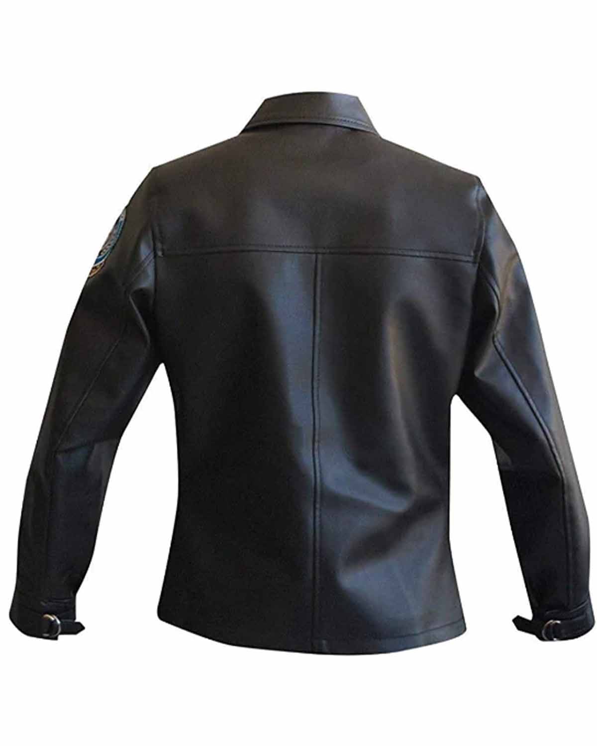 MotorCycleJackets Women's Top Kelly McGillis Charlie Gun Flight Pilot Leather Jacket