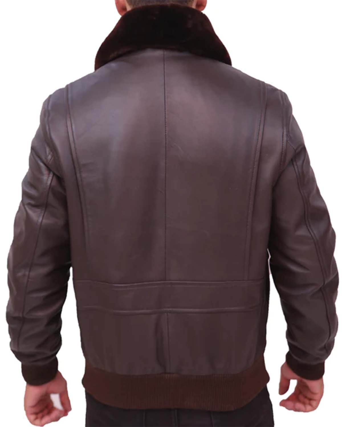 MotorCycleJackets Mens G-1 US Navy Brown Bomber leather Jacket