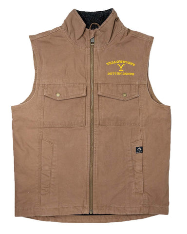 MotorCycleJackets Yellowstone Dutton Ranch Logo Cloth Vest