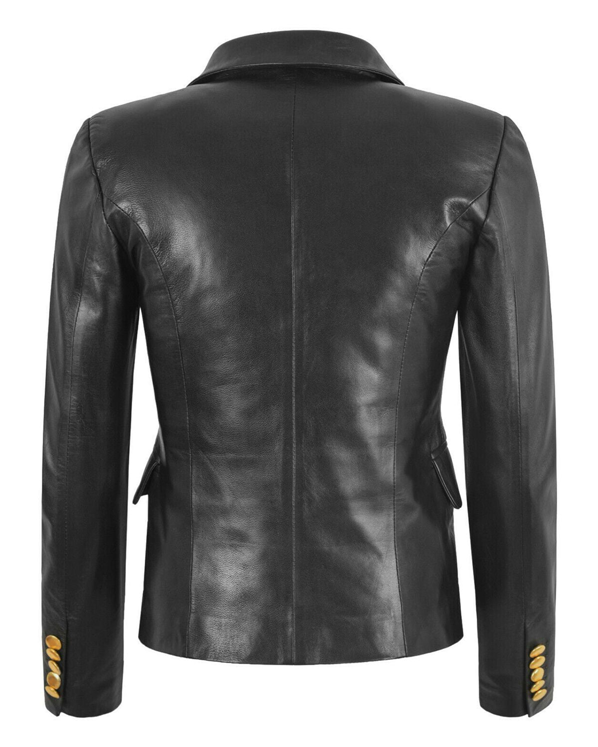 MotorCycleJackets Women's Double Breasted Leather Blazer