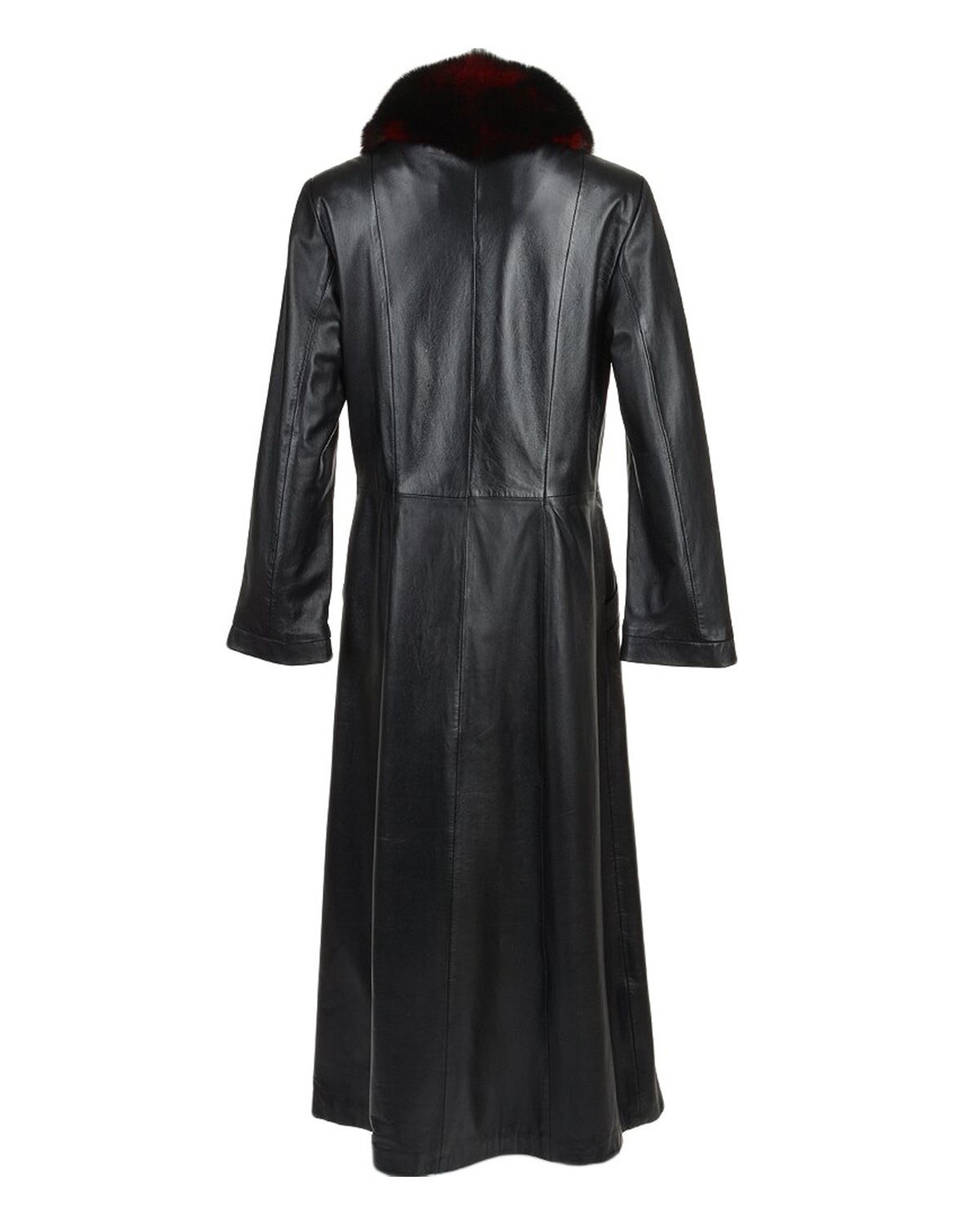 MotorCycleJackets Women's Long Length Real Leather Trench Coat
