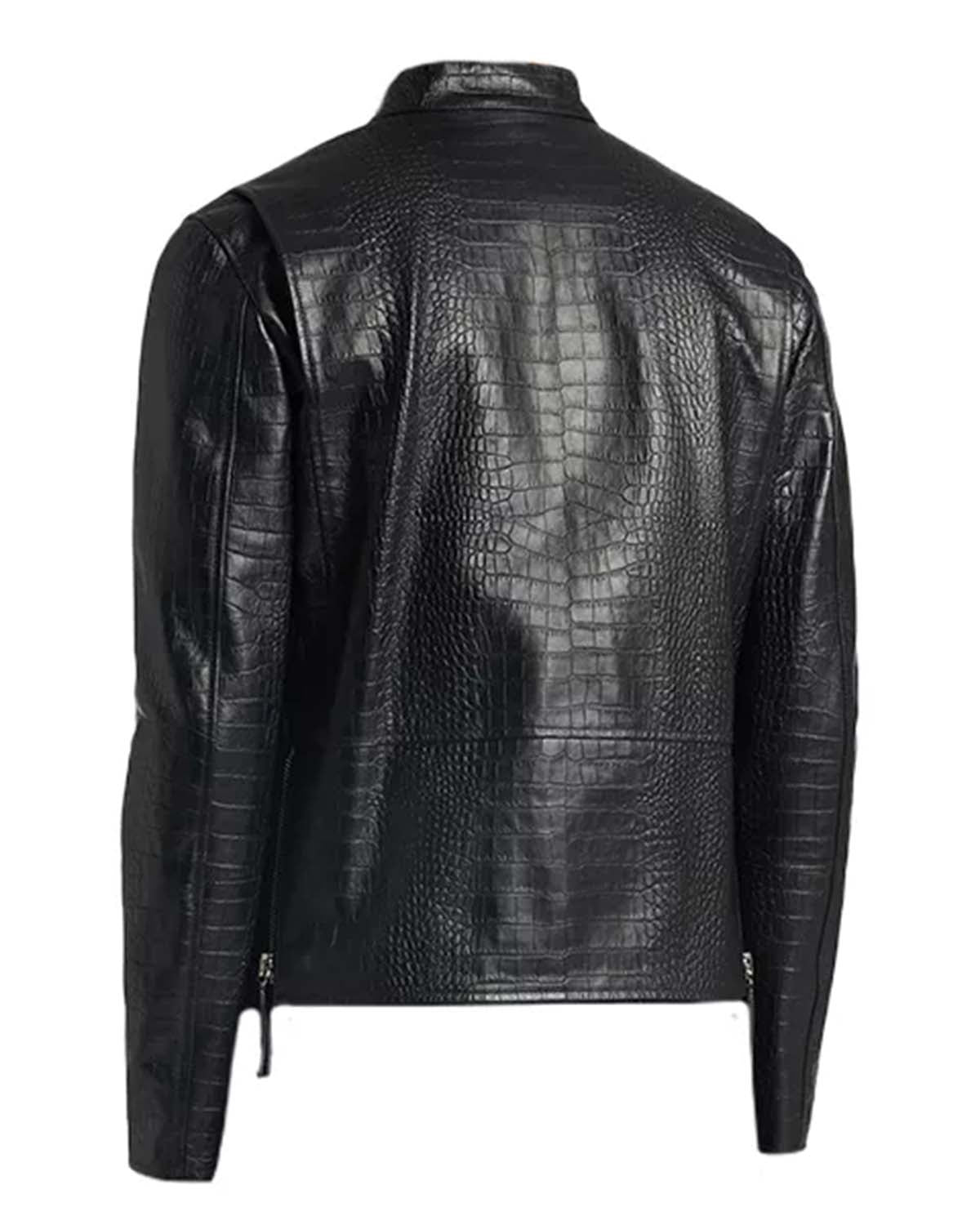 MotorCycleJackets Snake Print Jacket Mens