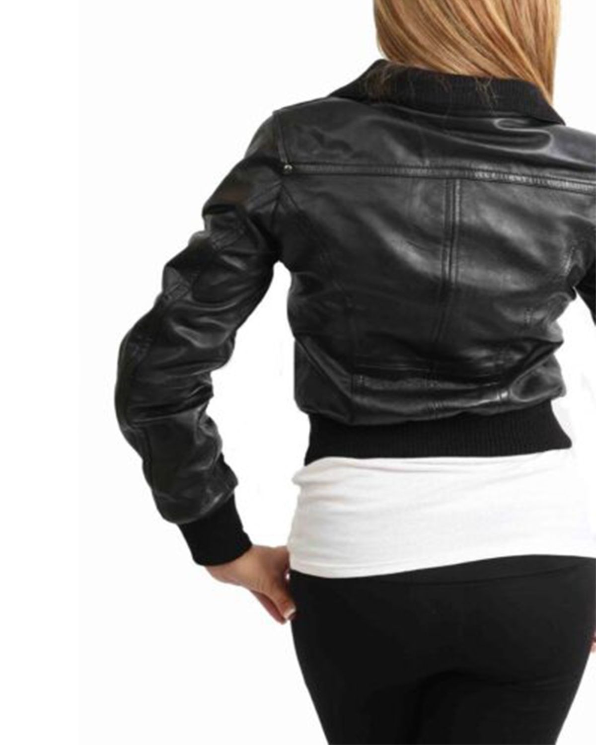 MotorCycleJackets Womens Classic Bomber Real Leather Jacket
