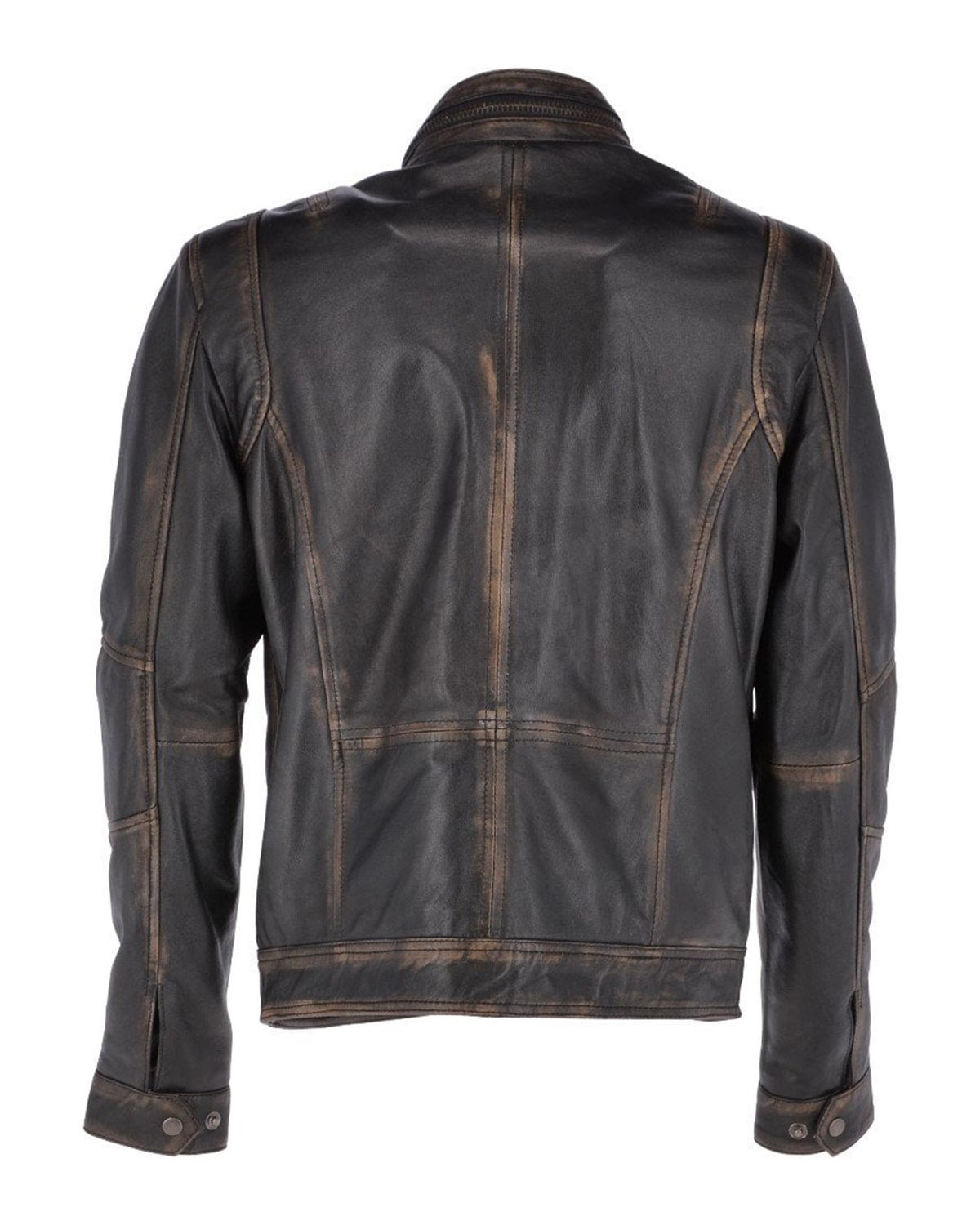 Men's Seven Pocket Biker Real Leather Jacket