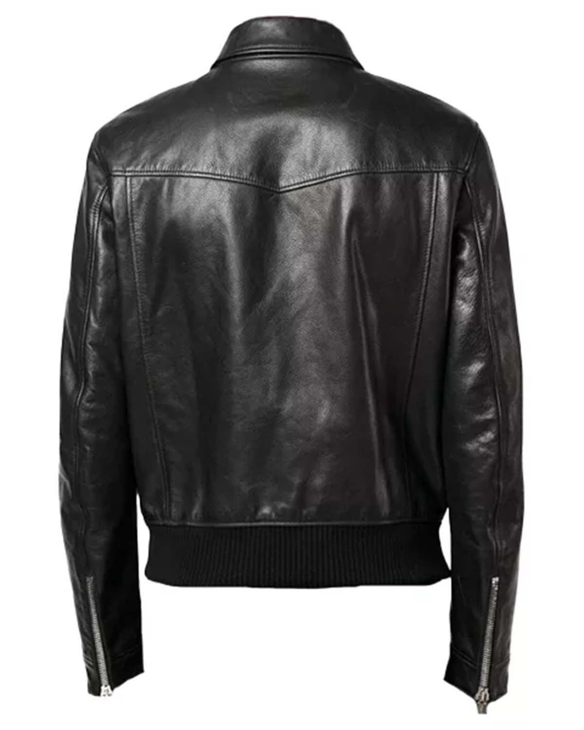 Mens Classic Leather Biker Jacket