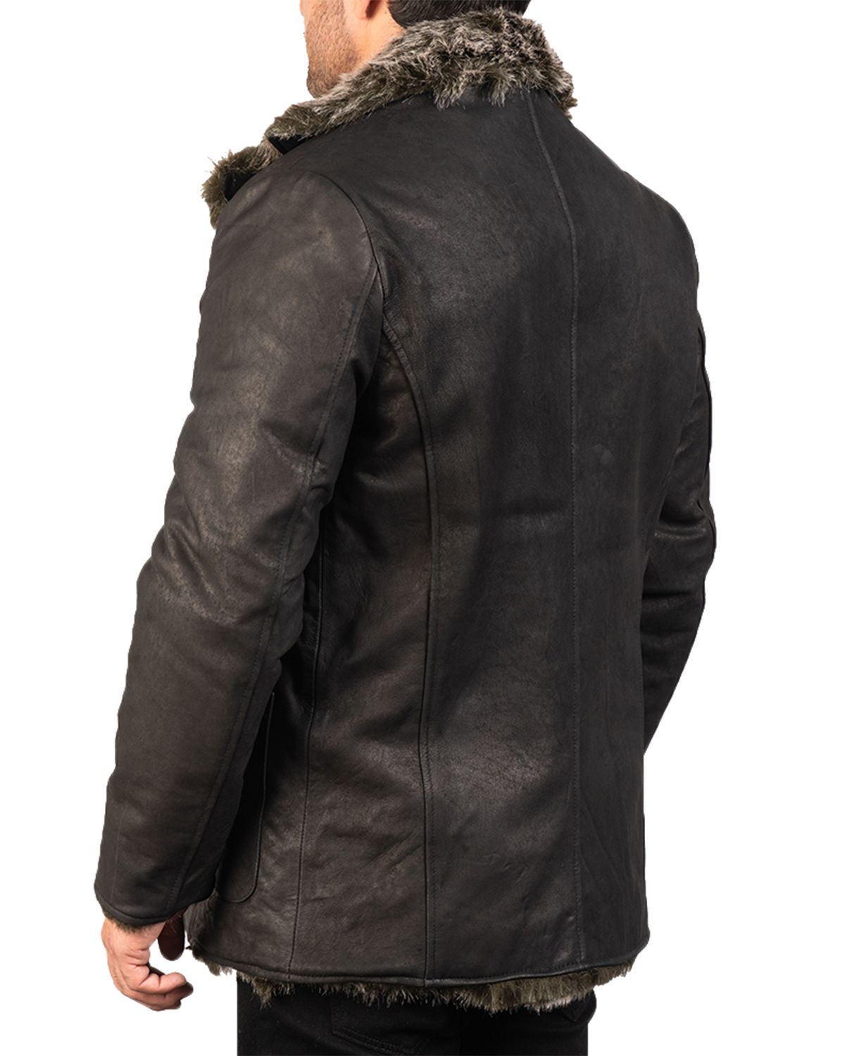 MotorCycleJackets Men's Furlong Black Leather Coat