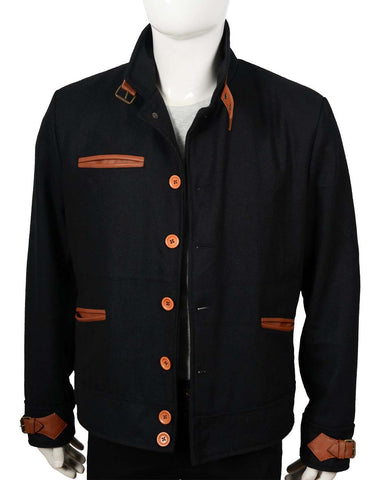 MotorCycleJackets Denim Richards Yellowstone Wool With Leather Contrast Jacket