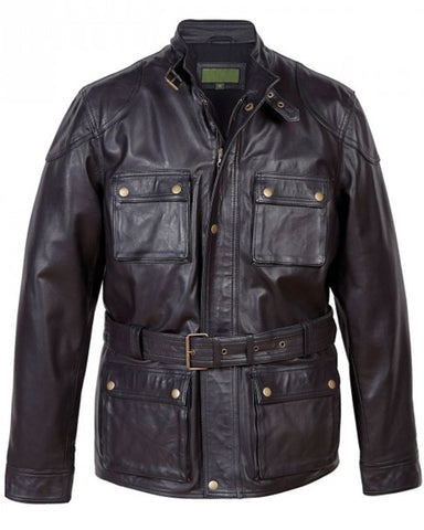 MotorCycleJackets Mens Black Leather Coat