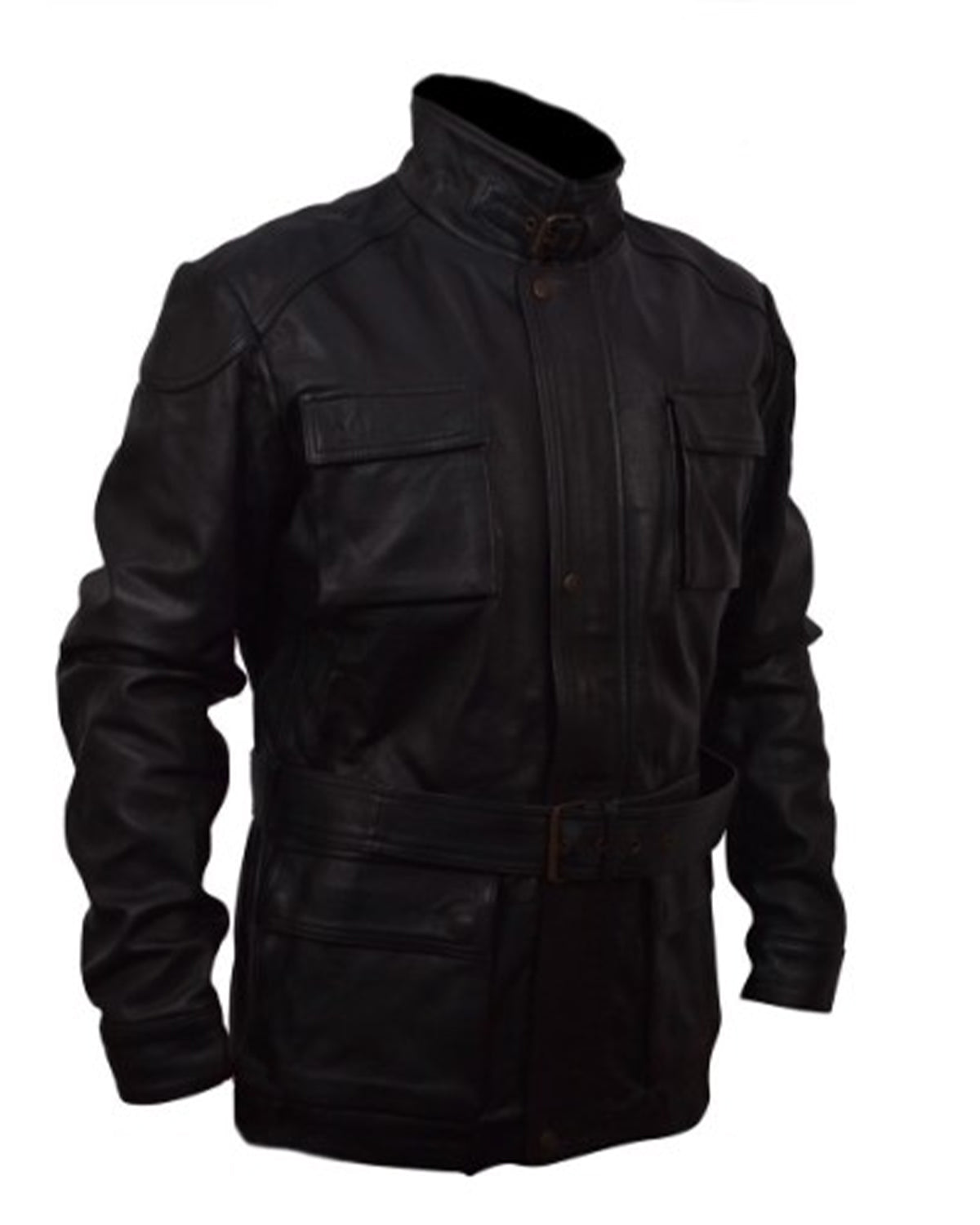 MotorCycleJackets Bane Box Pockets Black Faux Leather Jacket