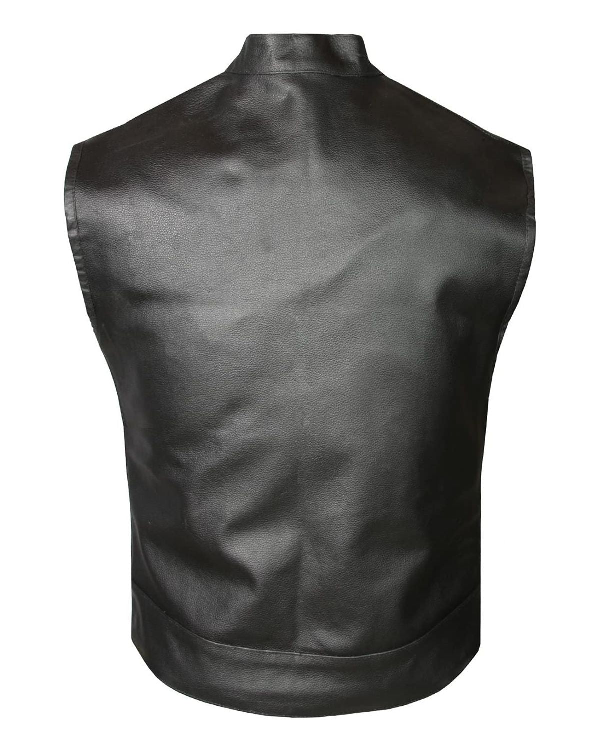 Men's Biker Club Style Leather Vest