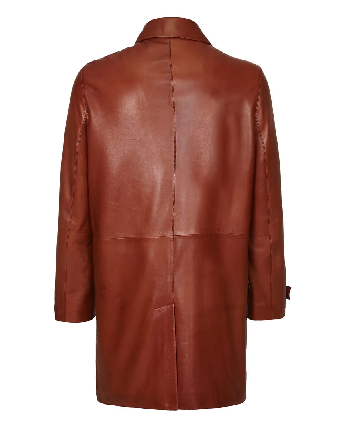 MotorCycleJackets Men's Dark Brown Three Quarter Length Real Leather Coat