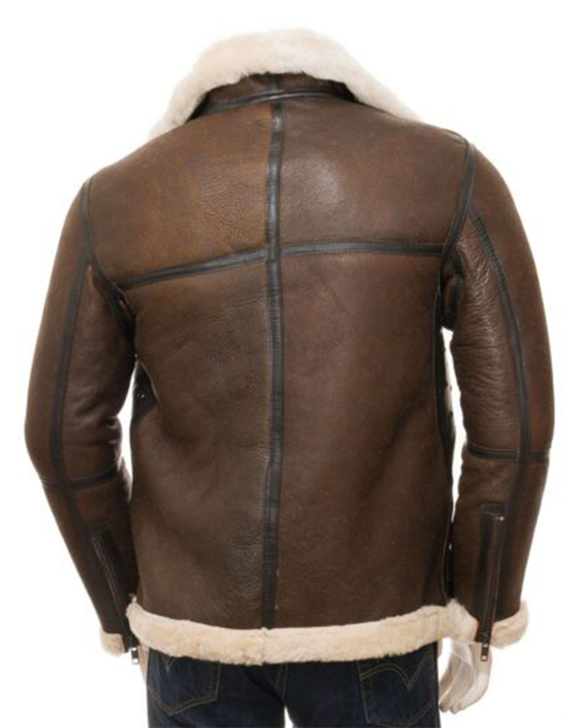MotorCycleJackets Brown Men's Aviator Real Leather Jacket