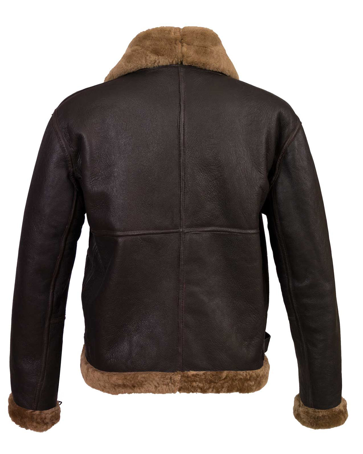 MotorCycleJackets Mens Bomber Brown Sheepskin Flying Jacket