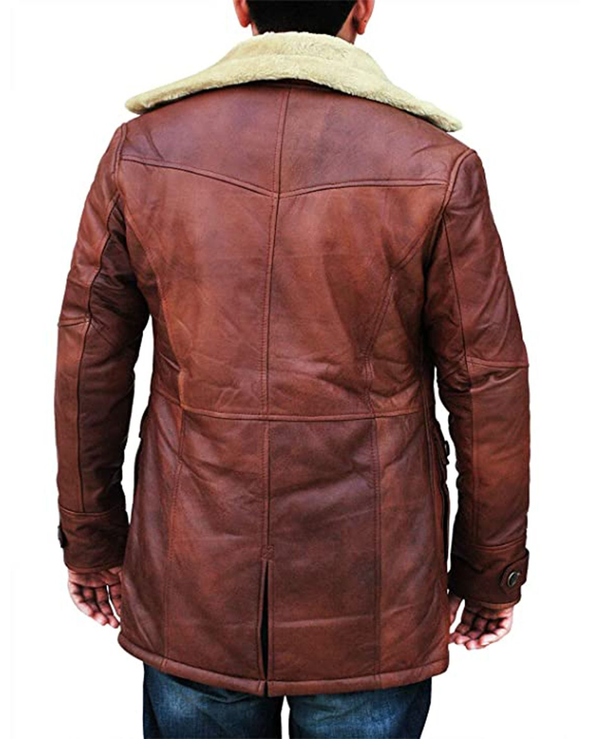 MotorCycleJackets Men's Tom Hardy Brown Long Bane Coat