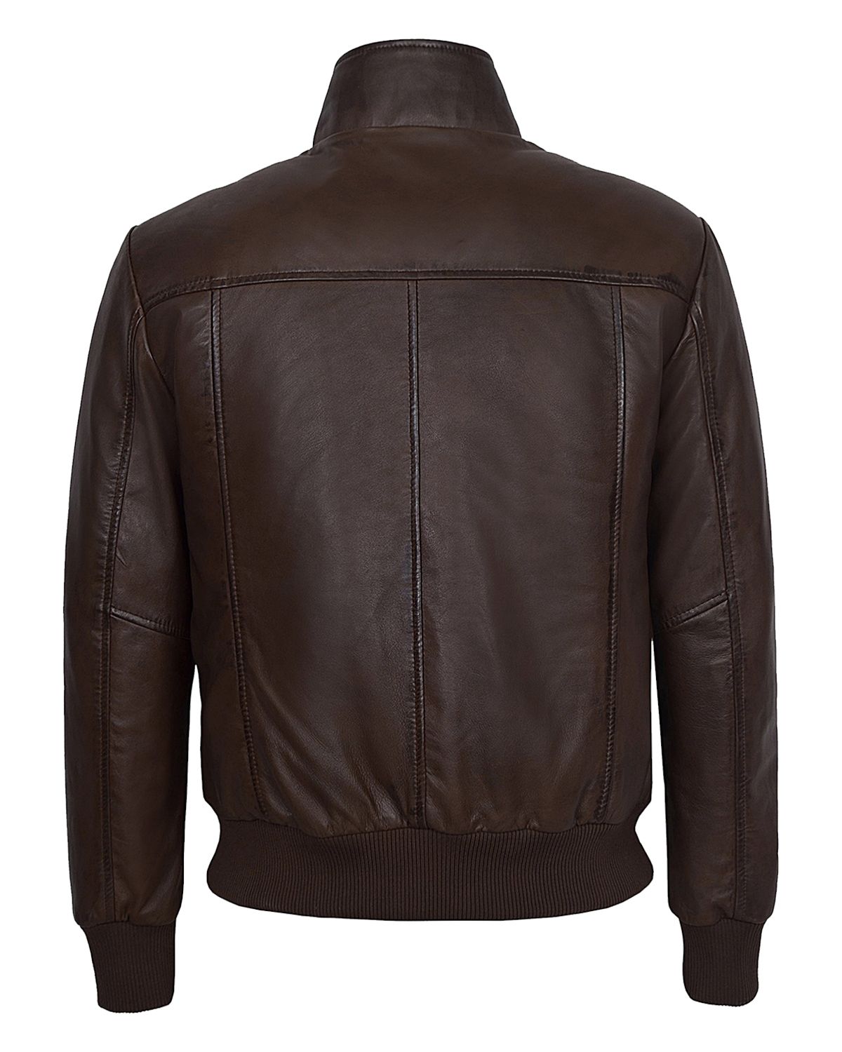MotorCycleJackets Mens Quilted Brown Retro Bomber Leather Jacket