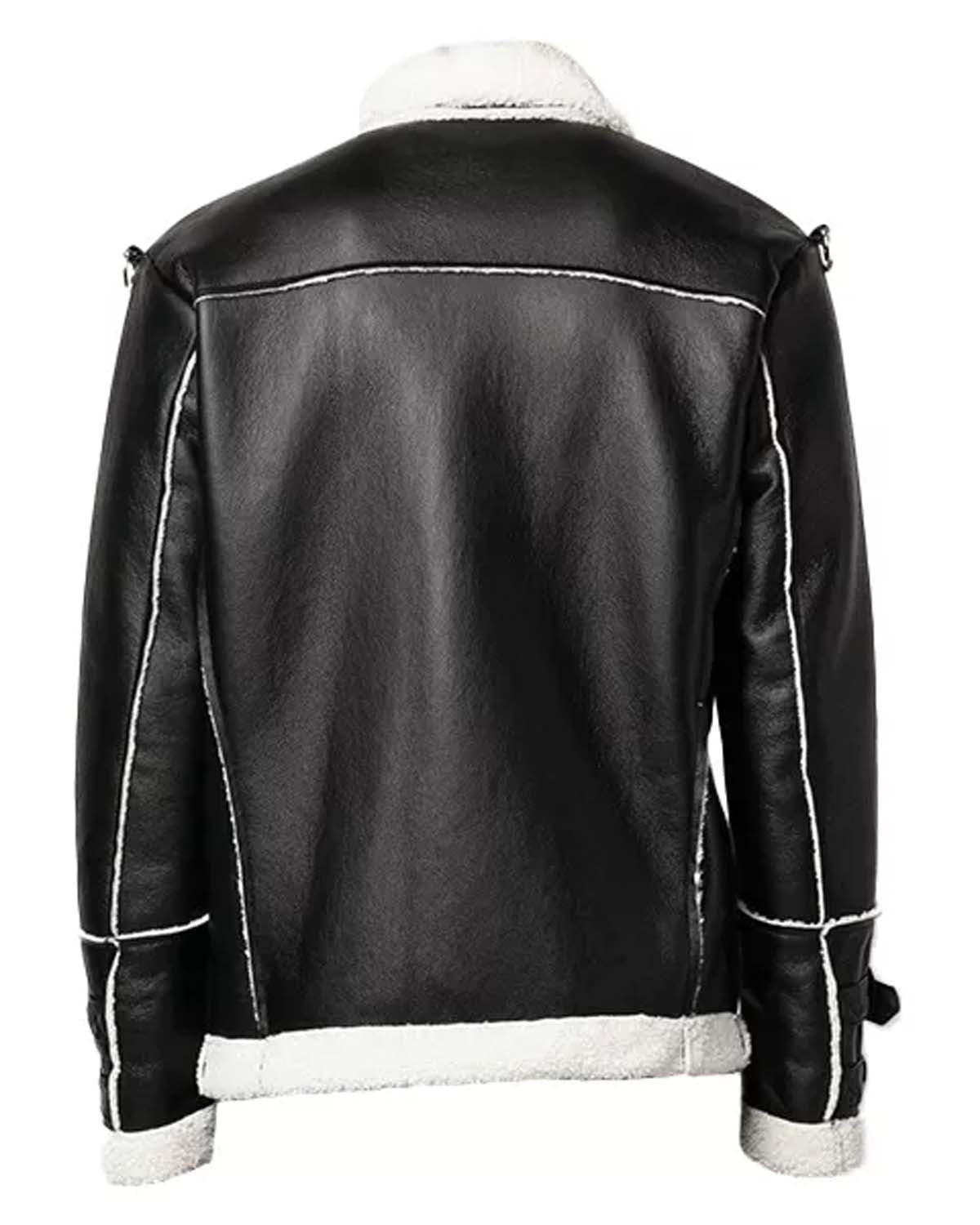 MotorCycleJackets Faux Shearling Moto Jacket Black