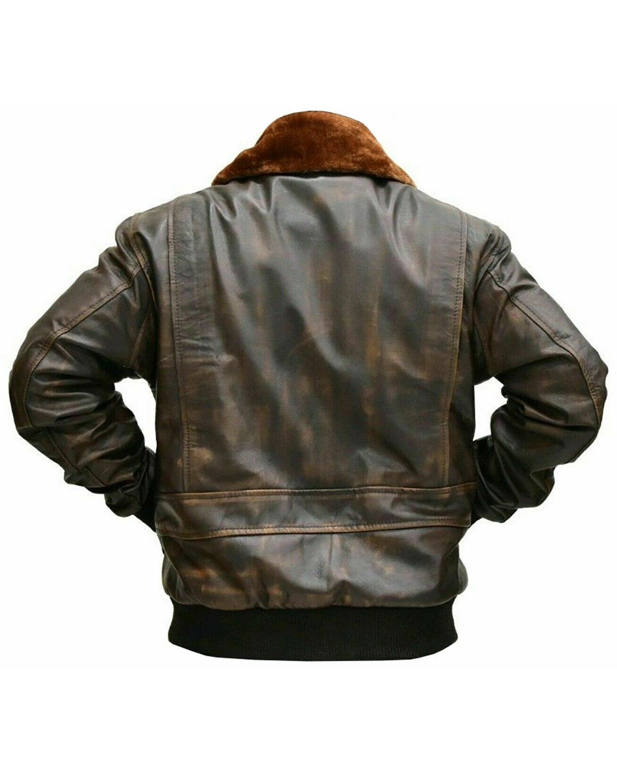 MotorCycleJackets Men's Distressed Brown G1 Aviator A2 Bomber Leather Jacket