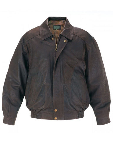 MotorCycleJackets Mens Brown Leather Blouson Jacket