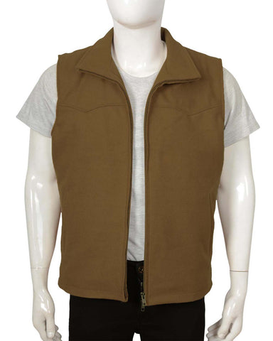 MotorCycleJackets Kevin Costner Yellowstone Leather Vest