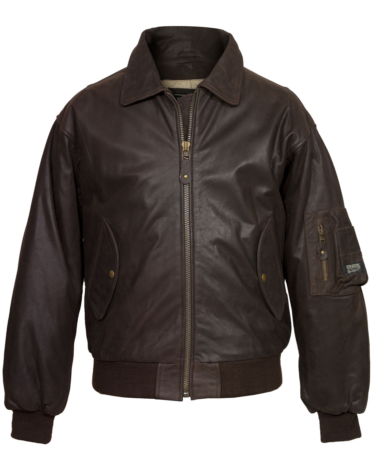 MotorCycleJackets Mens A-2 Brown Leather Bomber Jacket