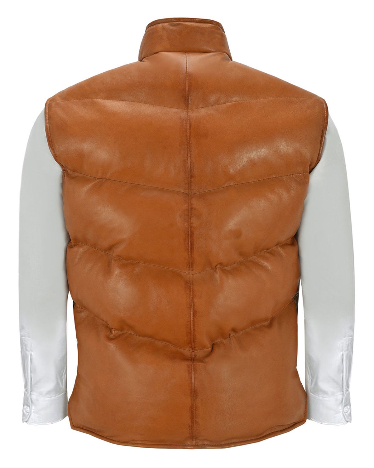 MotorCycleJackets Men's Puffer Padded Style Leather Vest