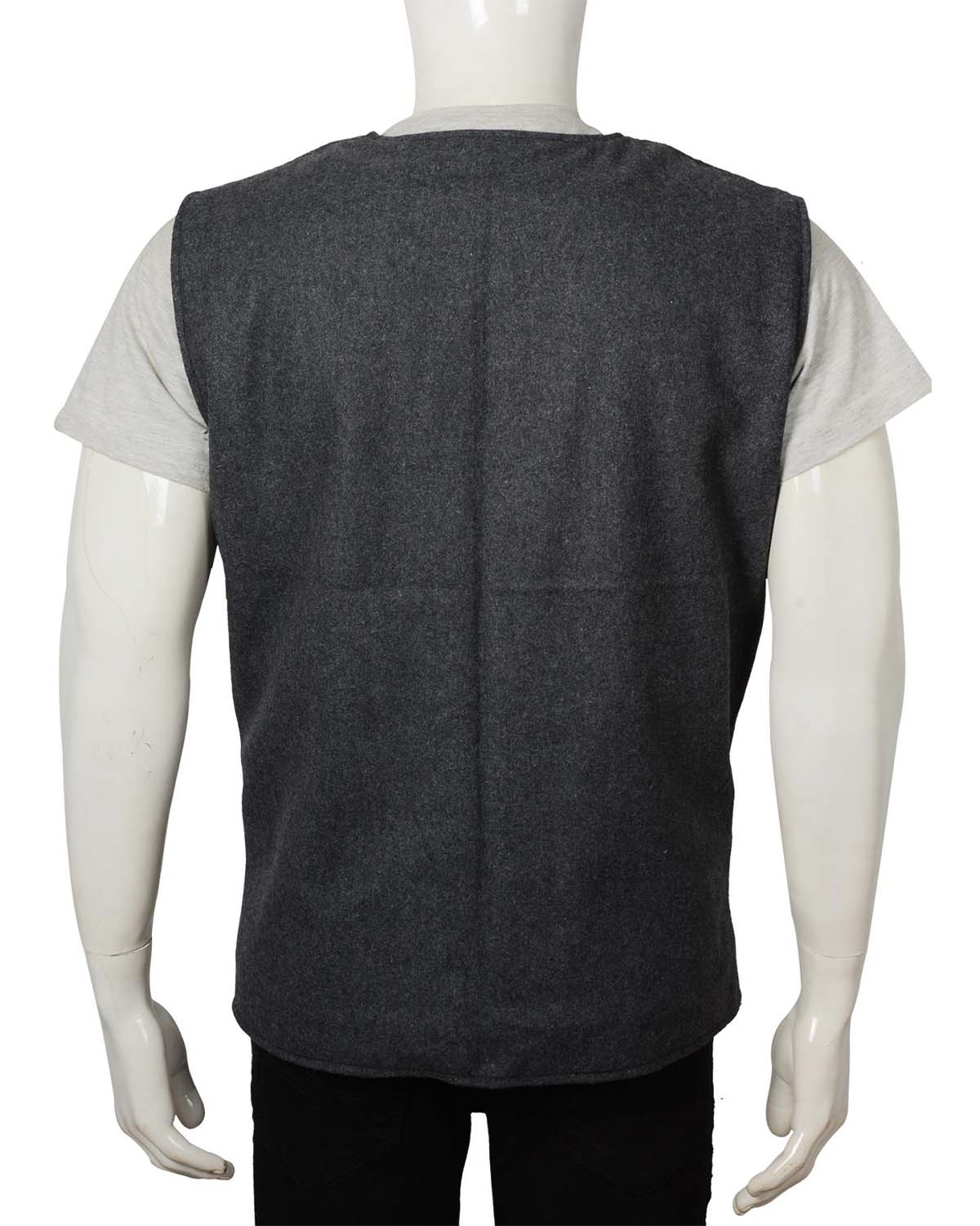 MotorCycleJackets Yellowstone Grey Wool Vest