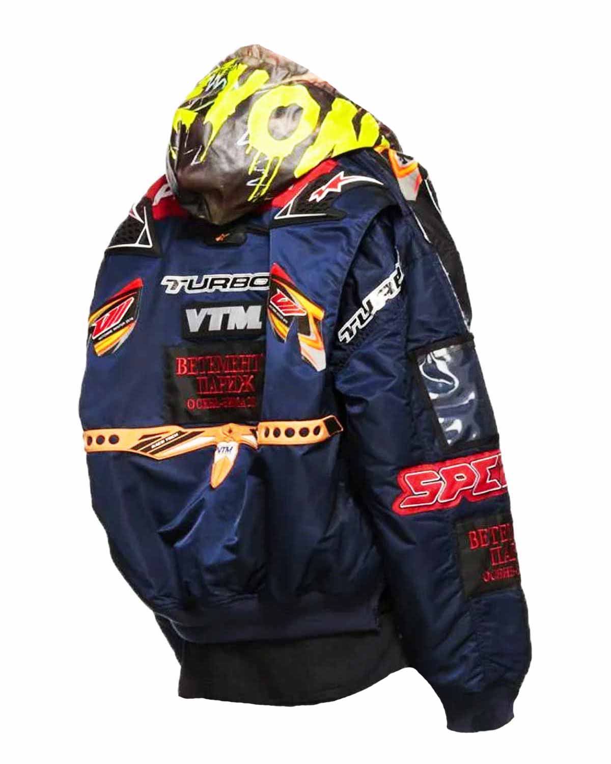 MotorCycleJackets Vetements X Alpha Industries Hooded Racing Jacket