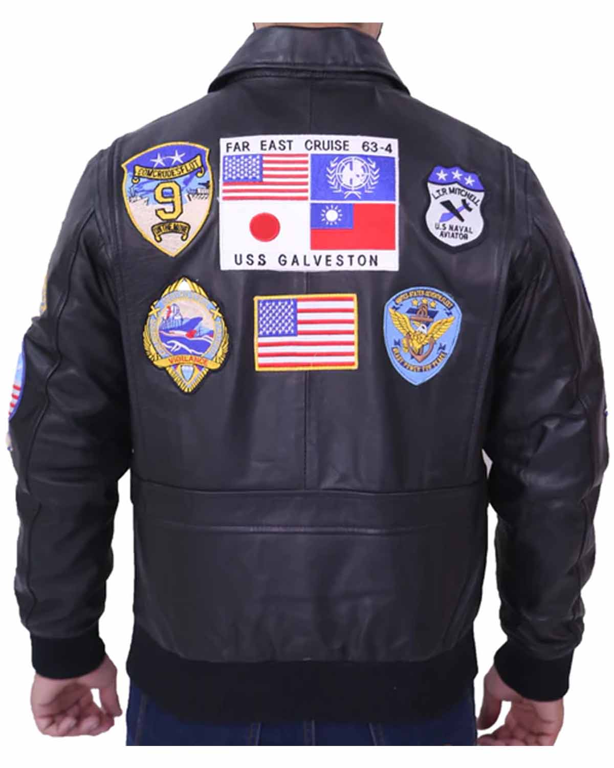 MotorCycleJackets Top Gun G1 Maverick Black Bomber Jacket