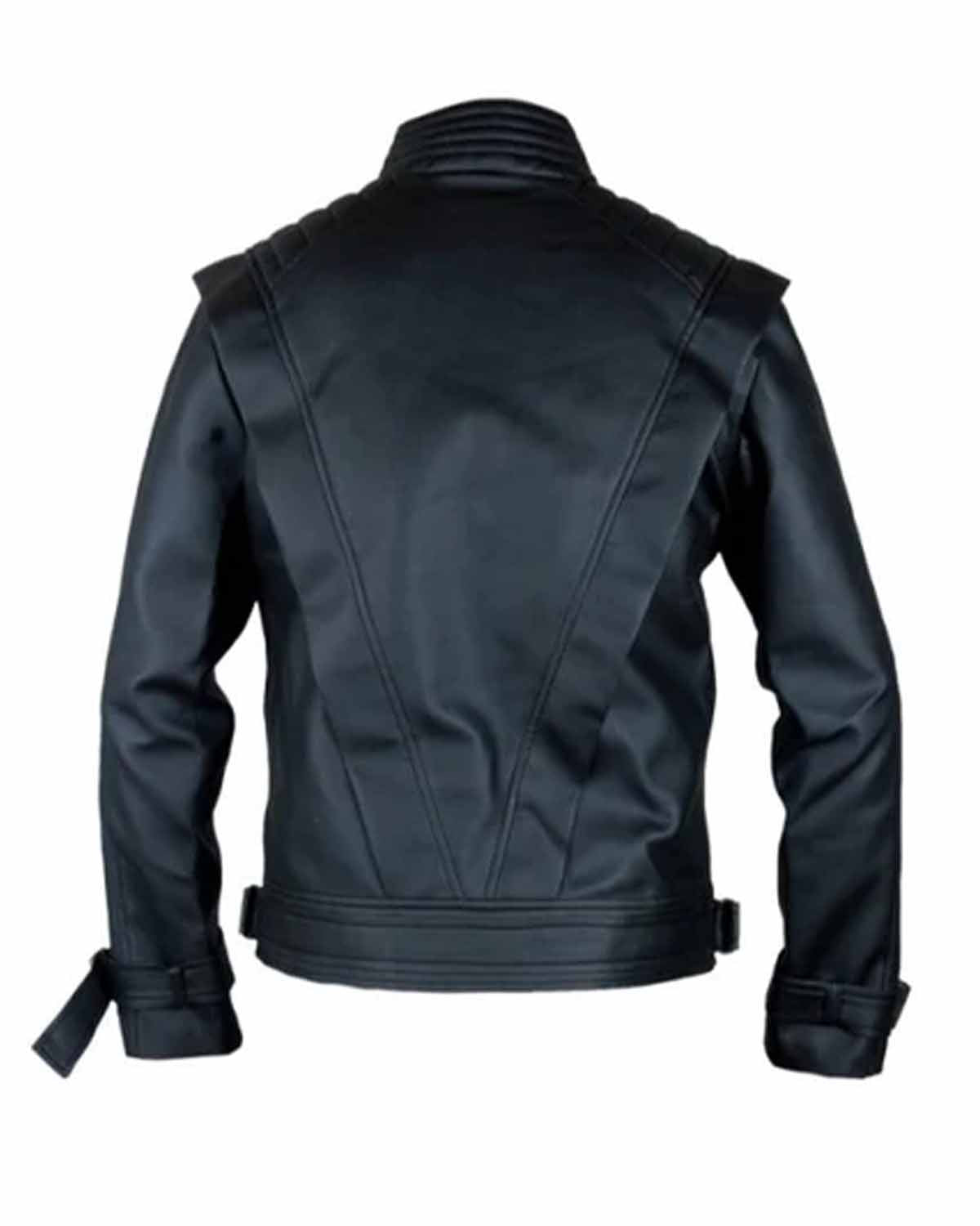 MotorCycleJackets Micheal Jackson Black Thriller Costume Mens Leather Jacket