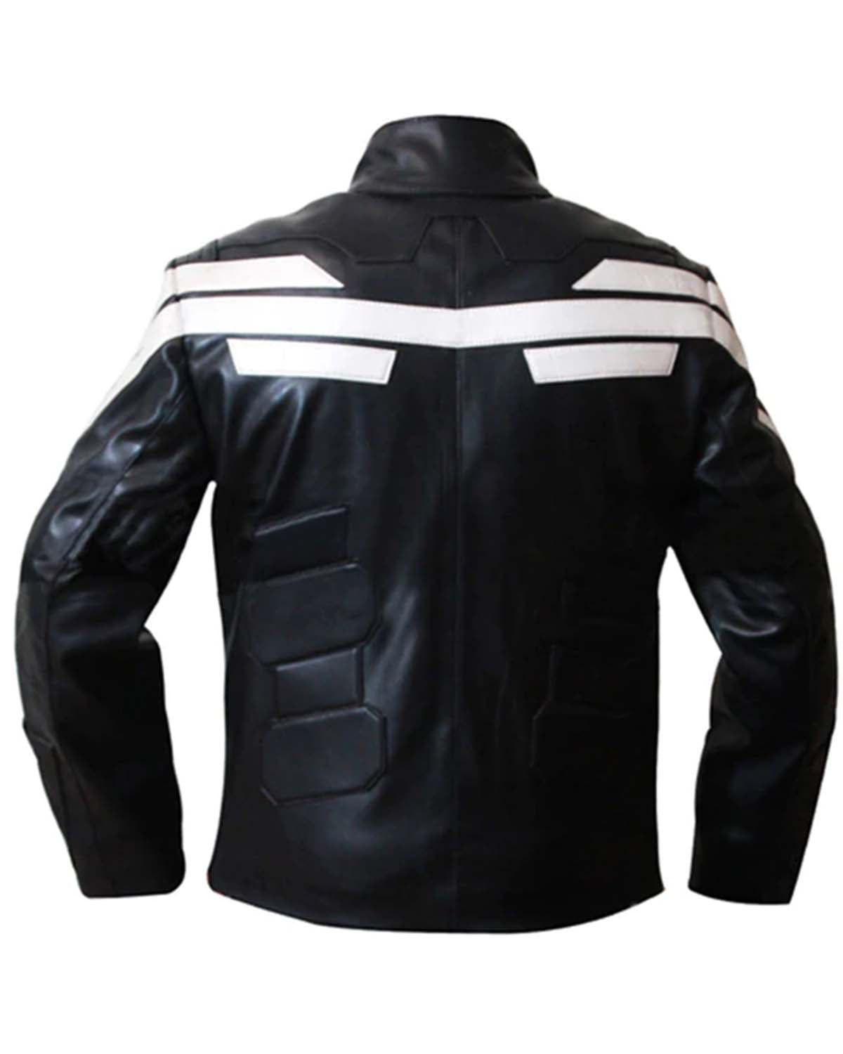 MotorCycleJackets Captain America Winter Soldier Black Leather Jacket