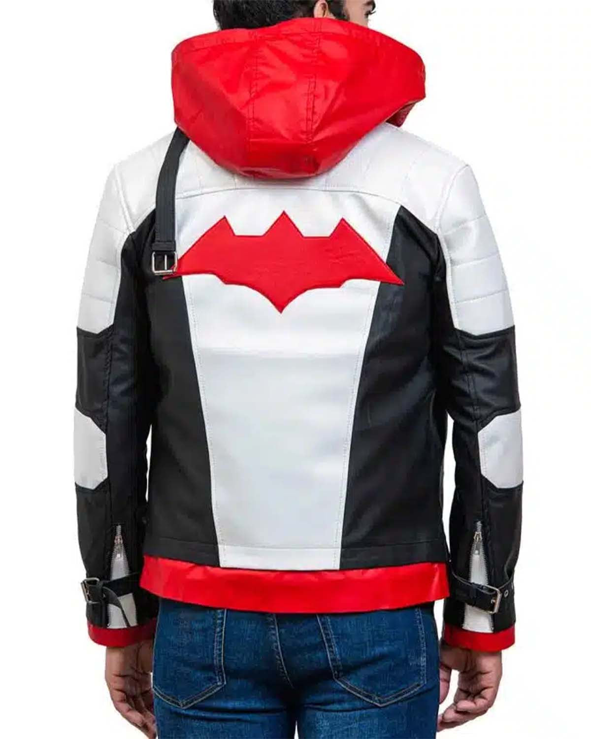 MotorCycleJackets Batman Arkham Knight Redhood Leather Jacket Costume