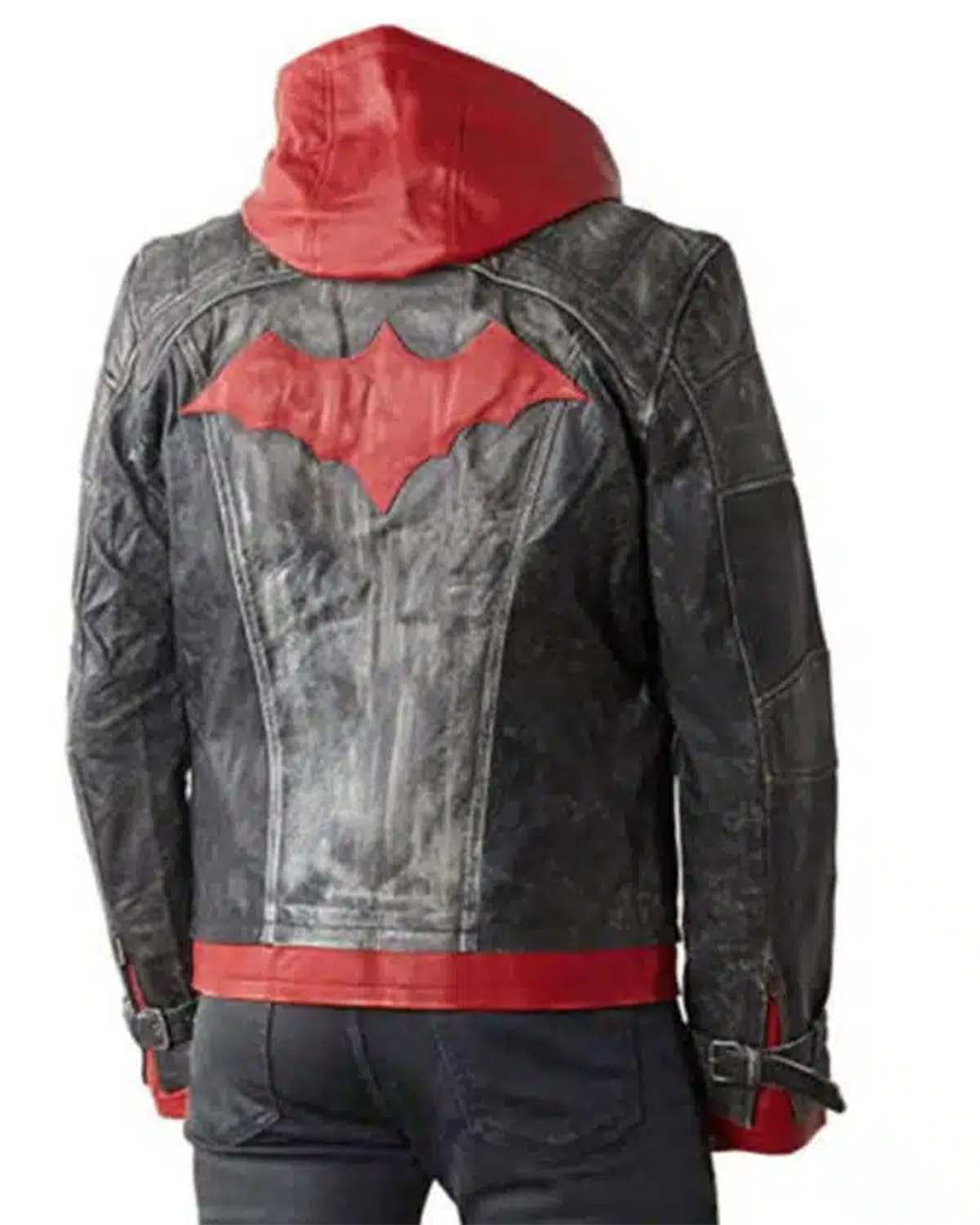 MotorCycleJackets Arkham Knight Redhood Leather Jacket