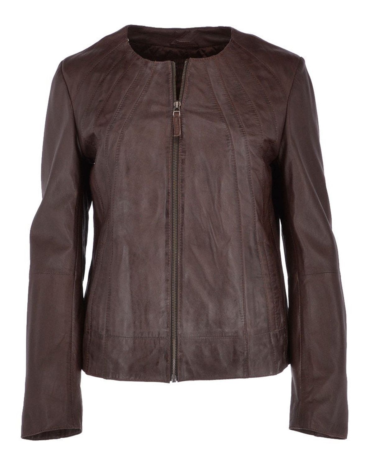 MotorCycleJackets Women's Stylish Collarless Genuine Sheepskin Leather Jacket