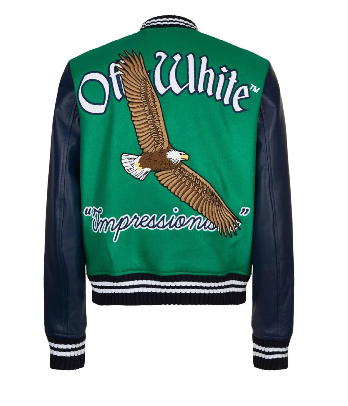 MotorCycleJackets Eagle W23 Varsity Green and Blue Jacket