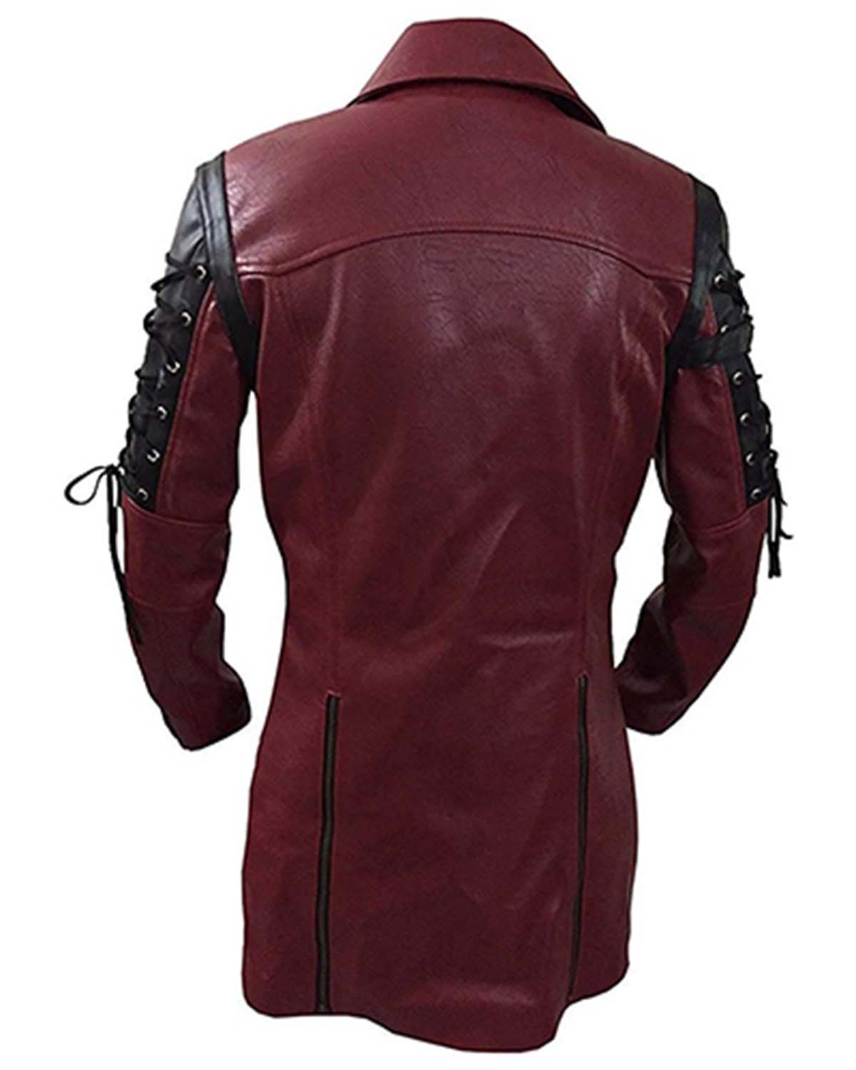 MotorCycleJackets Red Matrix Leather Coat