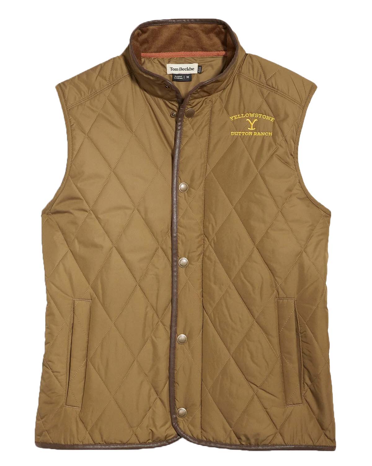 MotorCycleJackets Quilted Yellowstone Logo Vest