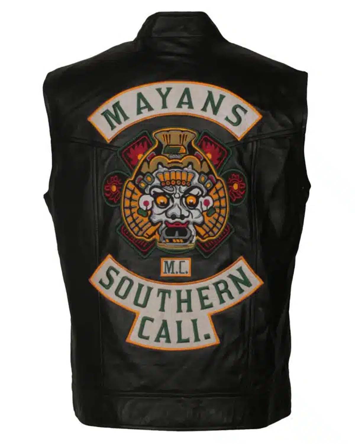 Angel Reyes Mayans M.C Biker Leather Vest